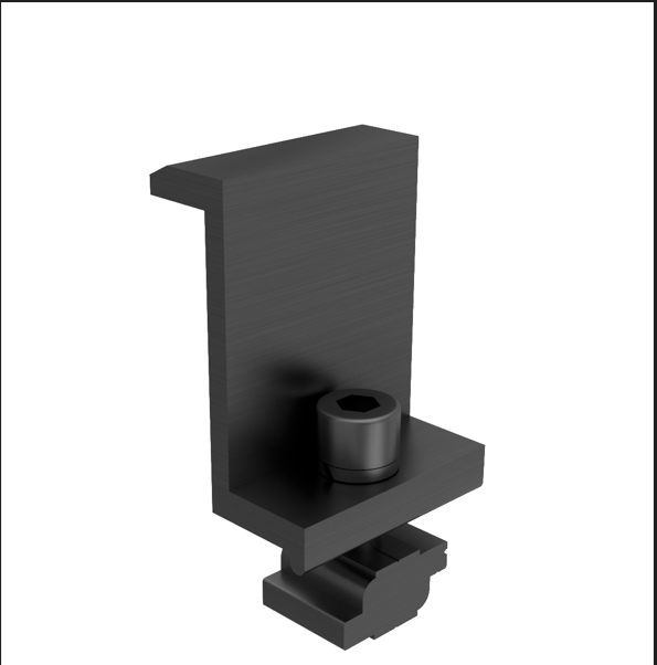Clenergy PV-ezRack End Clamp – Standard 28mm – Black