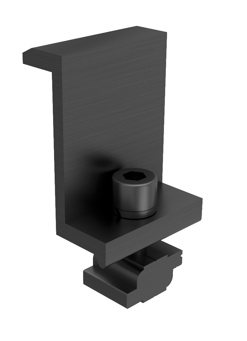 Clenergy PV-ezRack End Clamp – Standard 30mm – Black