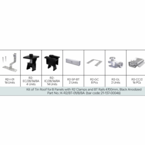 R2 - 8 Panel Tile Kit 28-36mm - Black Anodized